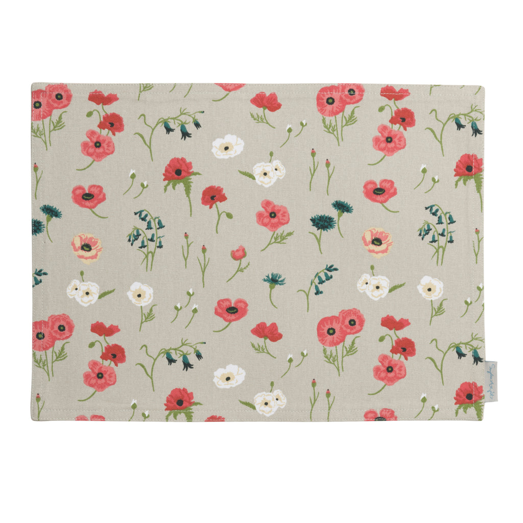 ALL13820 Sophie Allport Poppy Meadow Fabric Placemat Charmed Interiors