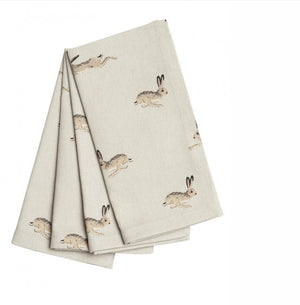 ALL25300 Sophie Allport Napkins Set Of 4 Hare