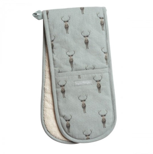ALL29100 Sophie Allport Double Oven Glove Highland Stag