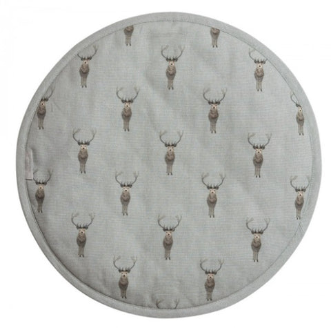 ALL29175 Sophie Allport Circular Hob Cover Highland Stag