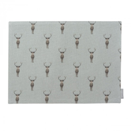 ALL29820 Sophie Allport Fabric Placemat Highland Stag