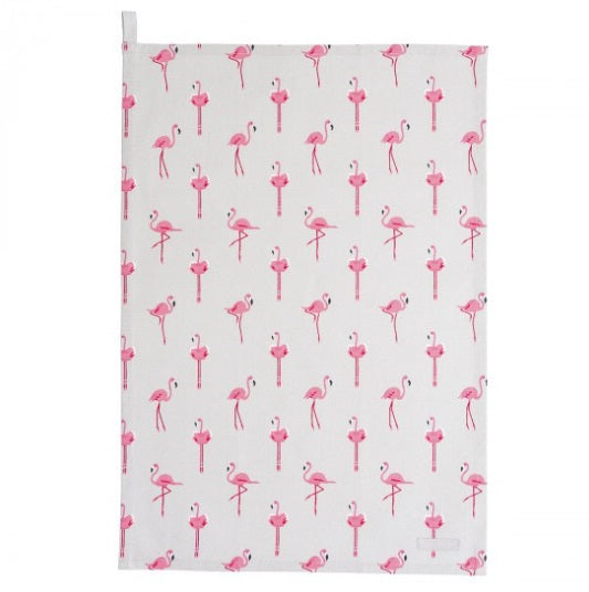 ALL38601 Sophie Allport Tea Towel Flamingos