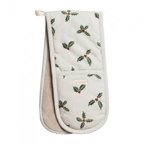 Sophie Allport ALL50100 Double Oven Glove Christmas Holly & Berry