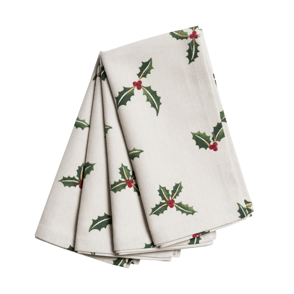 Sophie Allport ALL50300 Napkins (Set of 4) Holly & Berry