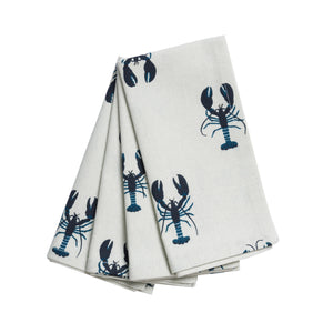 ALL68300 Sophie Allport Lobster Fabric Napkins (Set of 4)