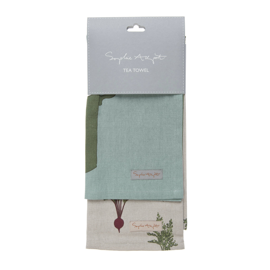 ALL78601 Sophie Allport Home Grown Tea Towel Set of 2