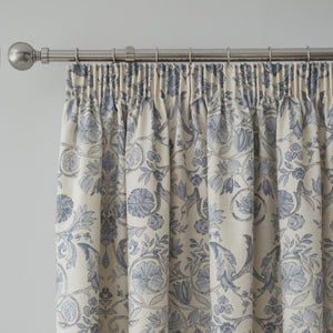Dreams N Drapes Averie Blue 3" Heading Lined Curtains