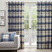 Fusion Balmoral Check Eyelet Curtains