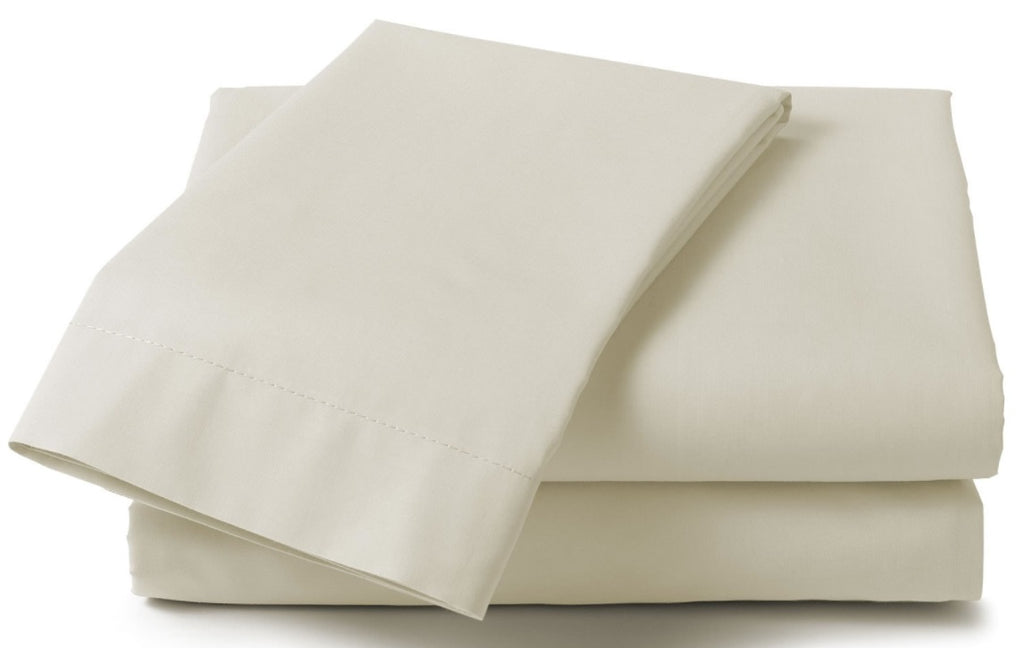Extra Large Percale Pillowcase Pairs 22" x 31"  Cream