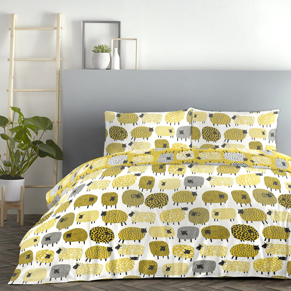 Fusion Dotty Sheep Cuscino Quadrato 100% Cotone Con Pecora, 43 X 43 Cm, Naturale, Con Imbottitura Inclusa