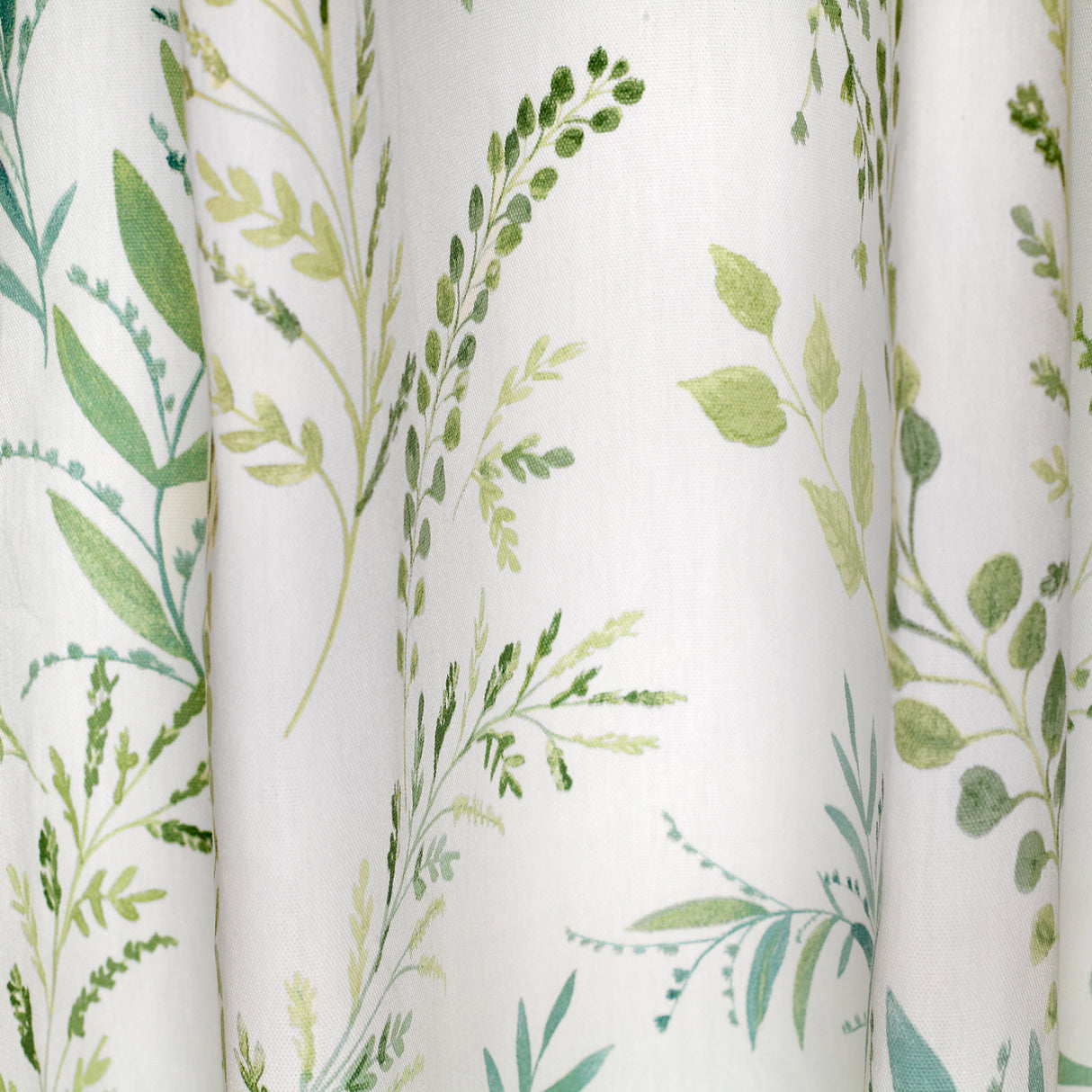 Fusion Fernworthy Green Eyelet Lined Curtains