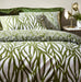 Hoem Frond Abstract Cotton Rich Olive Duvet Set