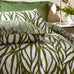 Hoem Frond Abstract Cotton Rich Olive Duvet Set