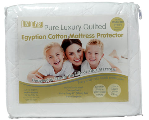 Dreameasy Pure Cotton Quilted Mattress Protectors