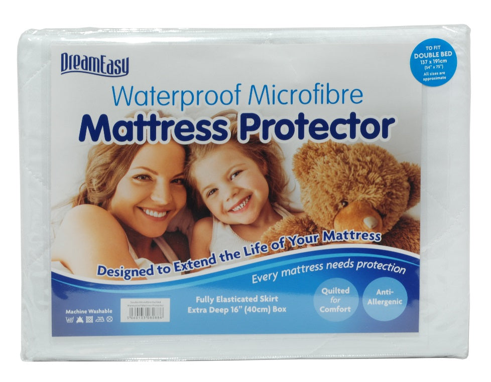 Dreameasy Microfibre Quilted Waterproof Mattress Protector
