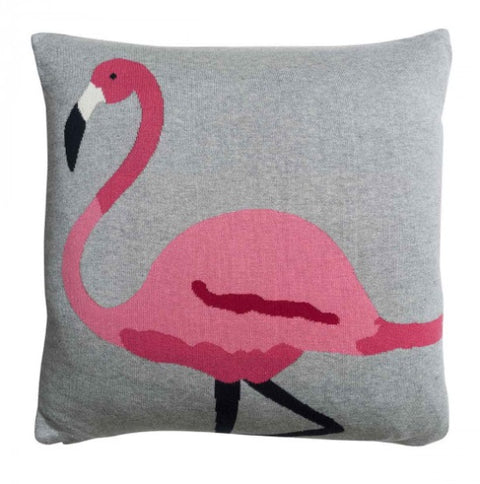 KSC3850 Sophie Allport Knitted Statement Cushion Flamingos