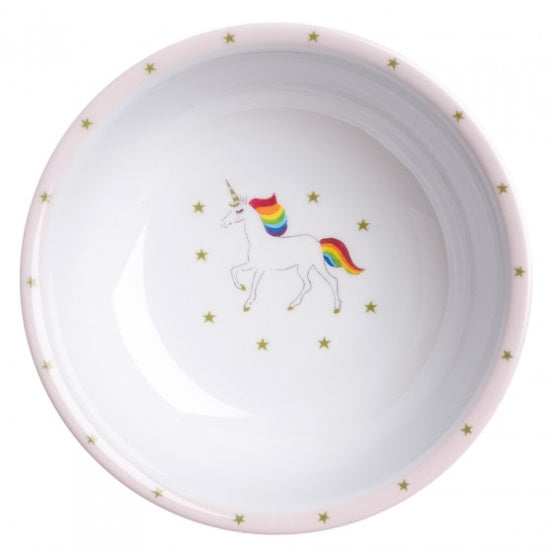MBL55142 Sophie Allport Unicorns Childrens Melamine Bowl