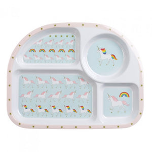 MDP5527 Sophie Allport Unicorns Childrens Melamine Divider Plate