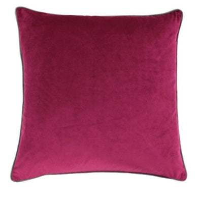 Riva Paoletti Meridian Cranberry/Mocha 55cm x 55cm Cushion