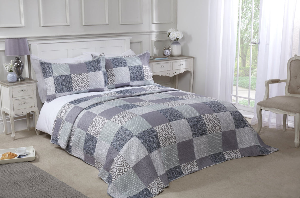 S Green & Sons Chiltern Blue Bedspread Set