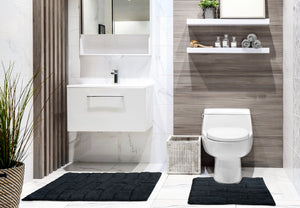 Waves 100% Cotton 2 Piece Bath Set