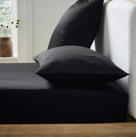 Ted Baker 250TC 100% BCI Cotton Sateen Black Sheets